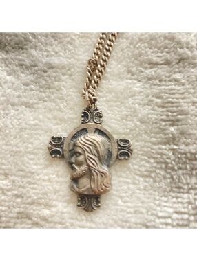 Vintage Sterling Creed Necklace & Pendant